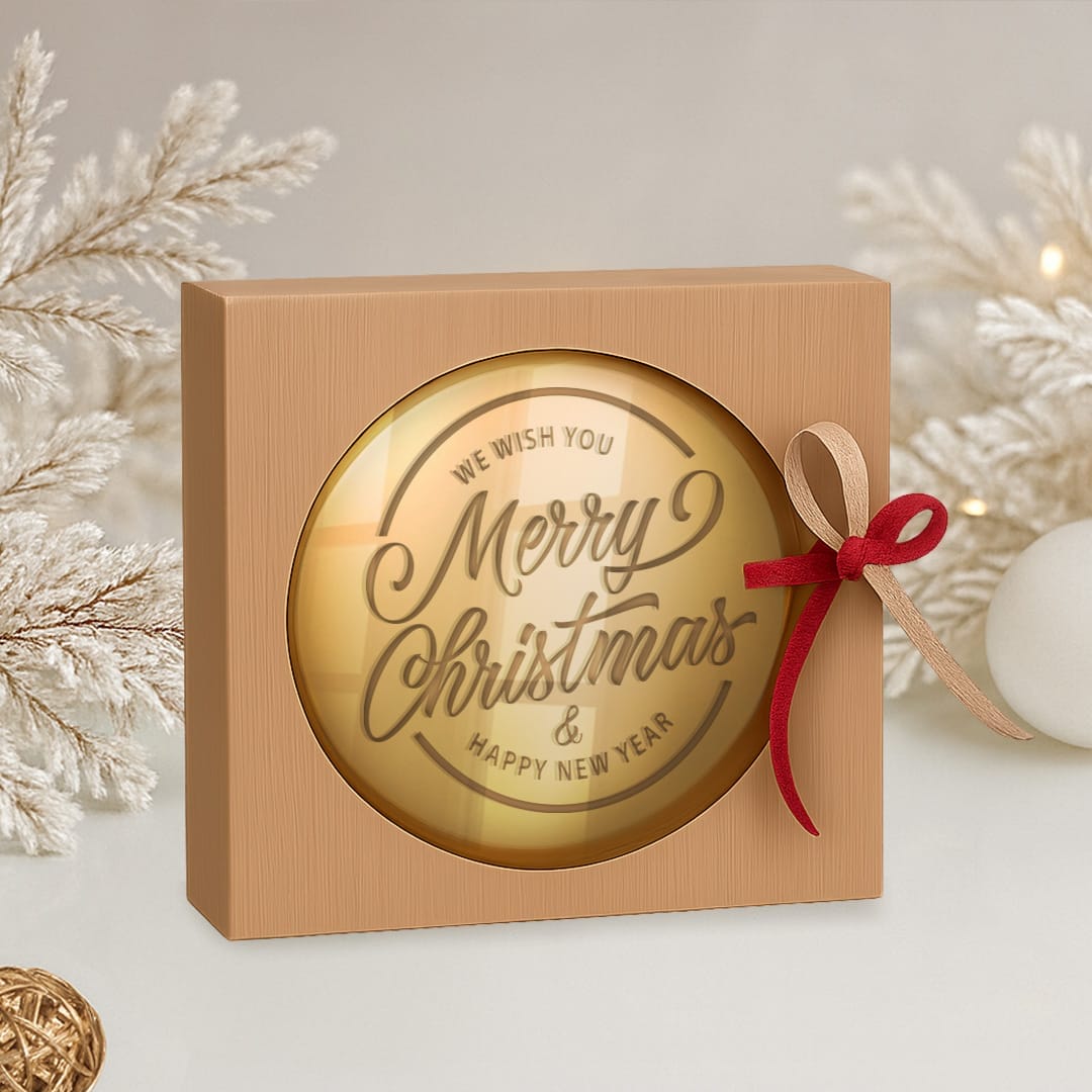 Κάδρο χρυσό με αφιέρωση Merry Christmas 2