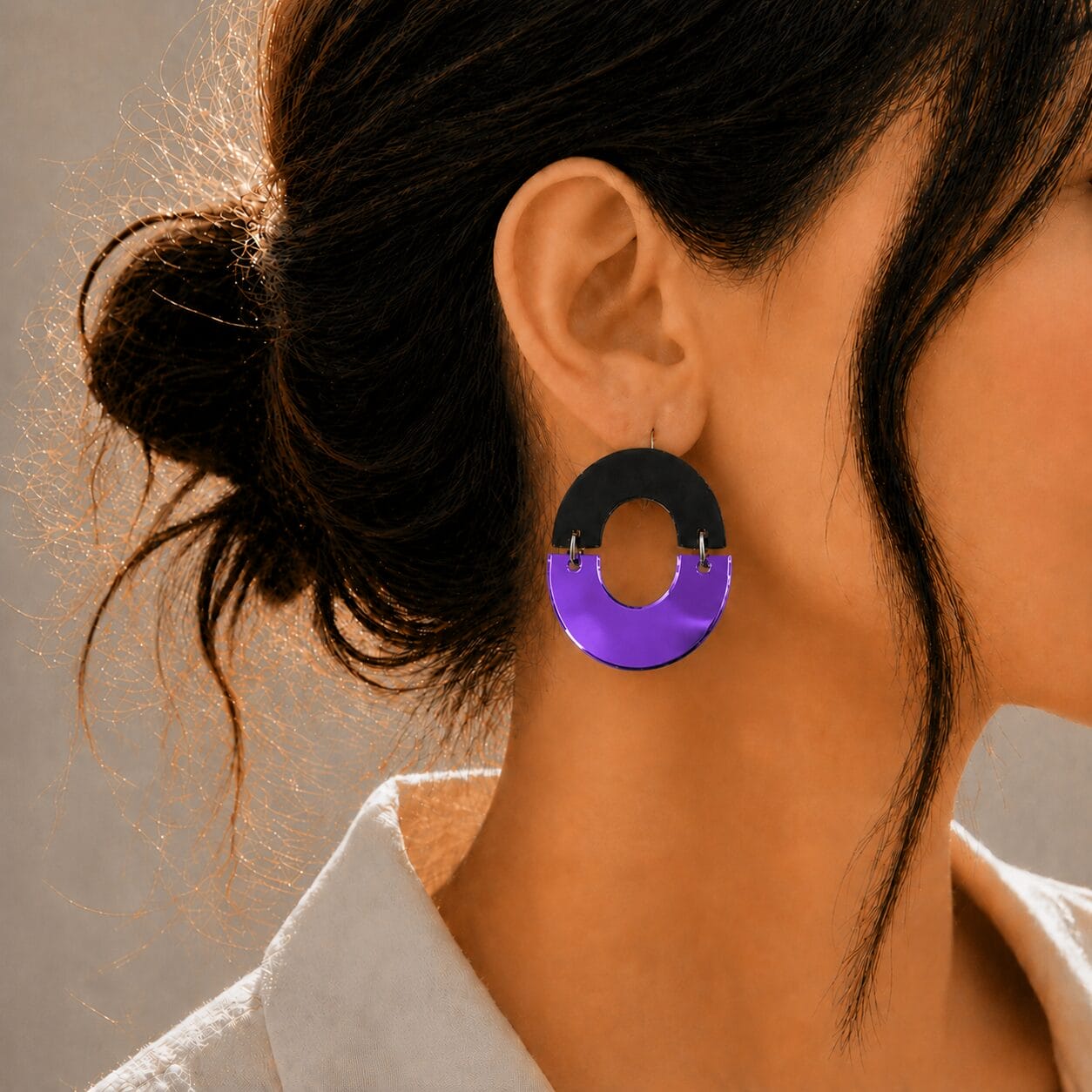 Σκουλαρίκια από Plexiglass Half Circle — Theodor Creations εικόνα 7