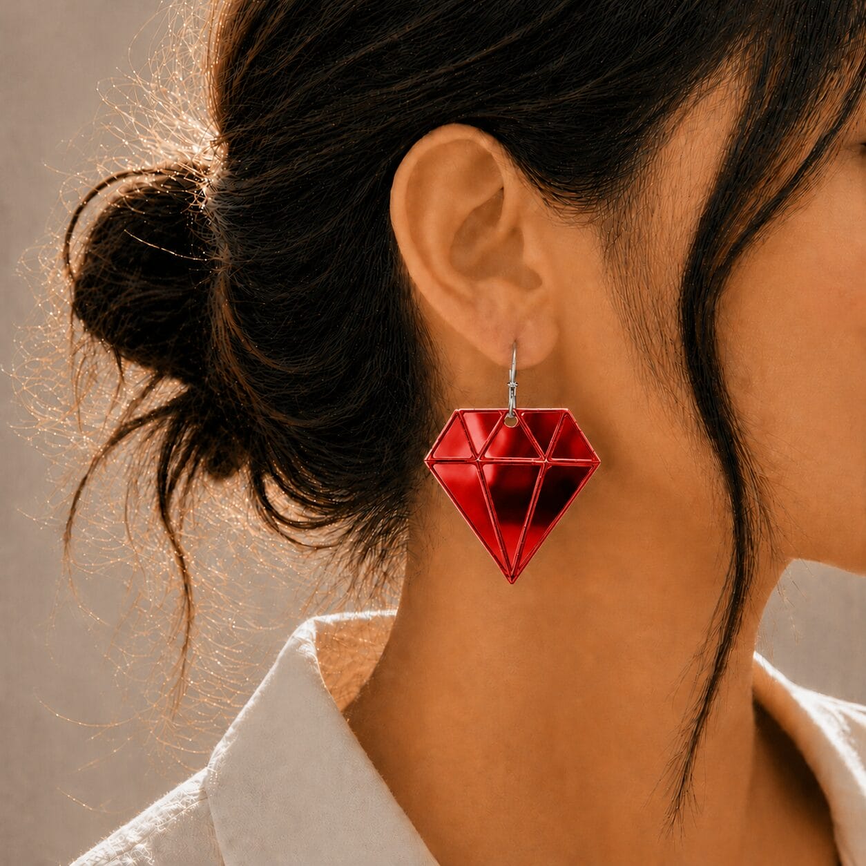 Σκουλαρίκια από Plexiglass Modern Diamond — Theodor Creations εικόνα 7
