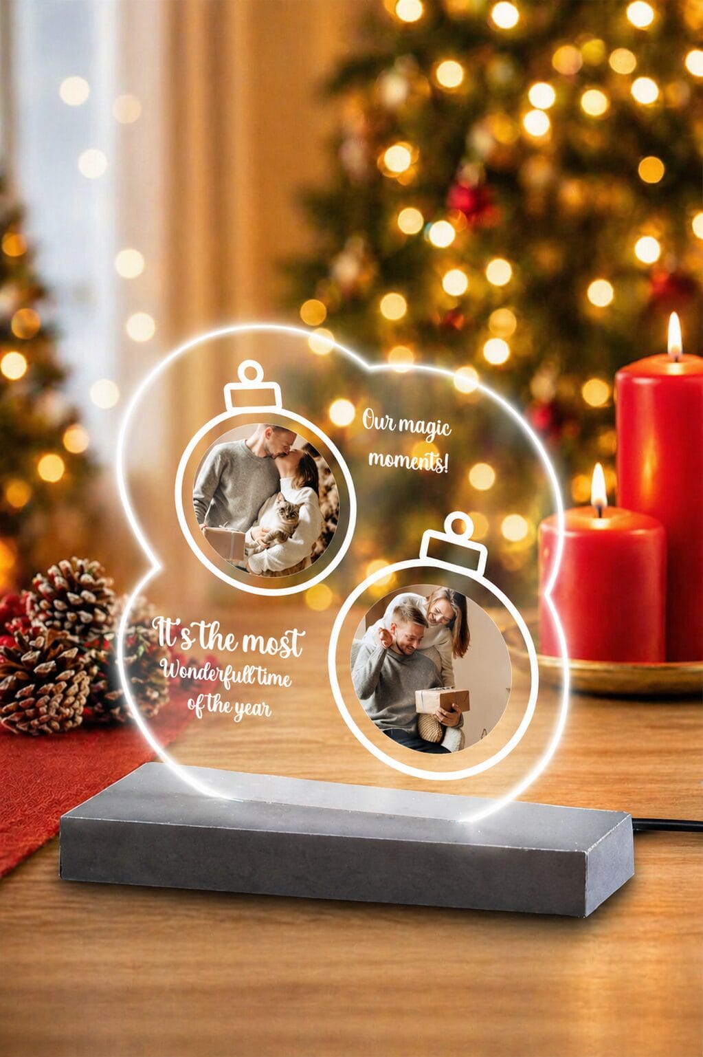 Φωτιστικό plexiglass christmas couple