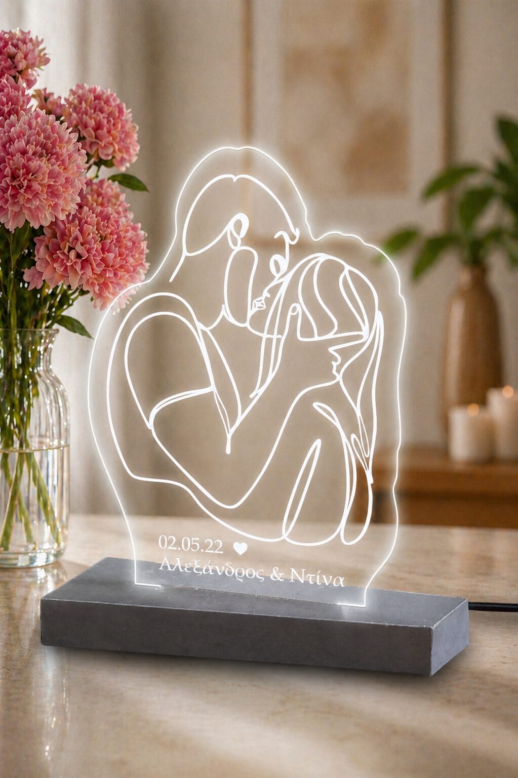 Επιτραπέζιο φωτιστικό couple-kiss