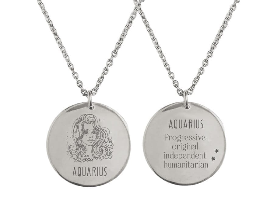 Κολιέ Aquarius 2 όψεων από ατσάλι — Theodor Creations εικόνα 3