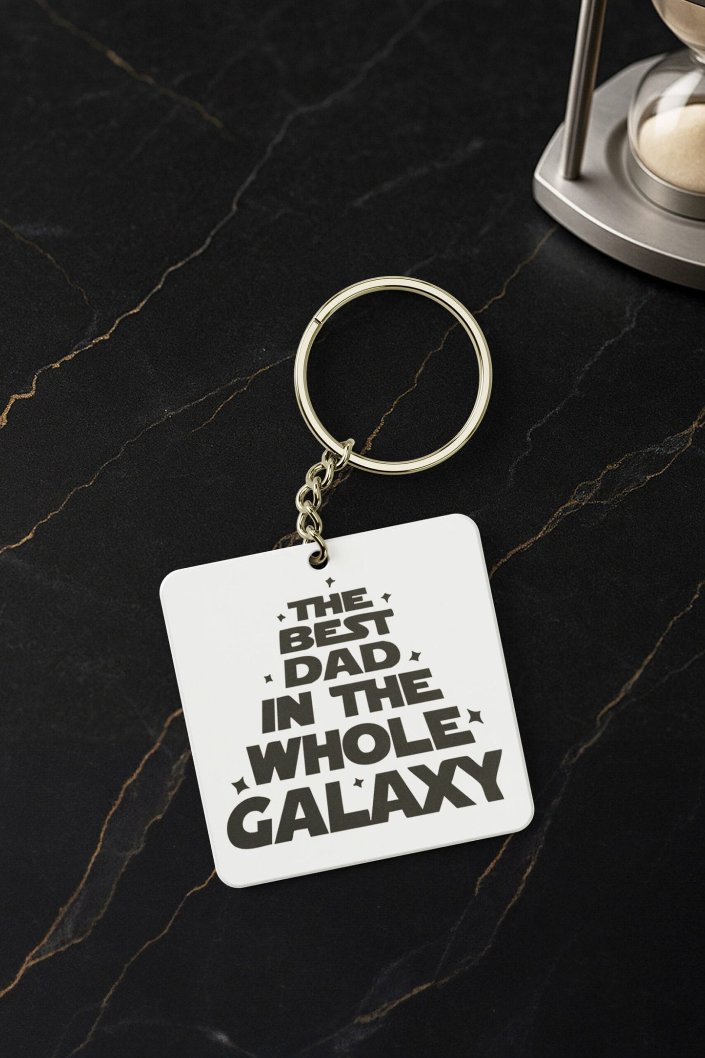 Mπρελόκ από plexiglass THE BEST DAD IN THE WHOLE GALAXY