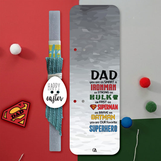 Λαμπάδα Superheroes Dad — Theodor Creations