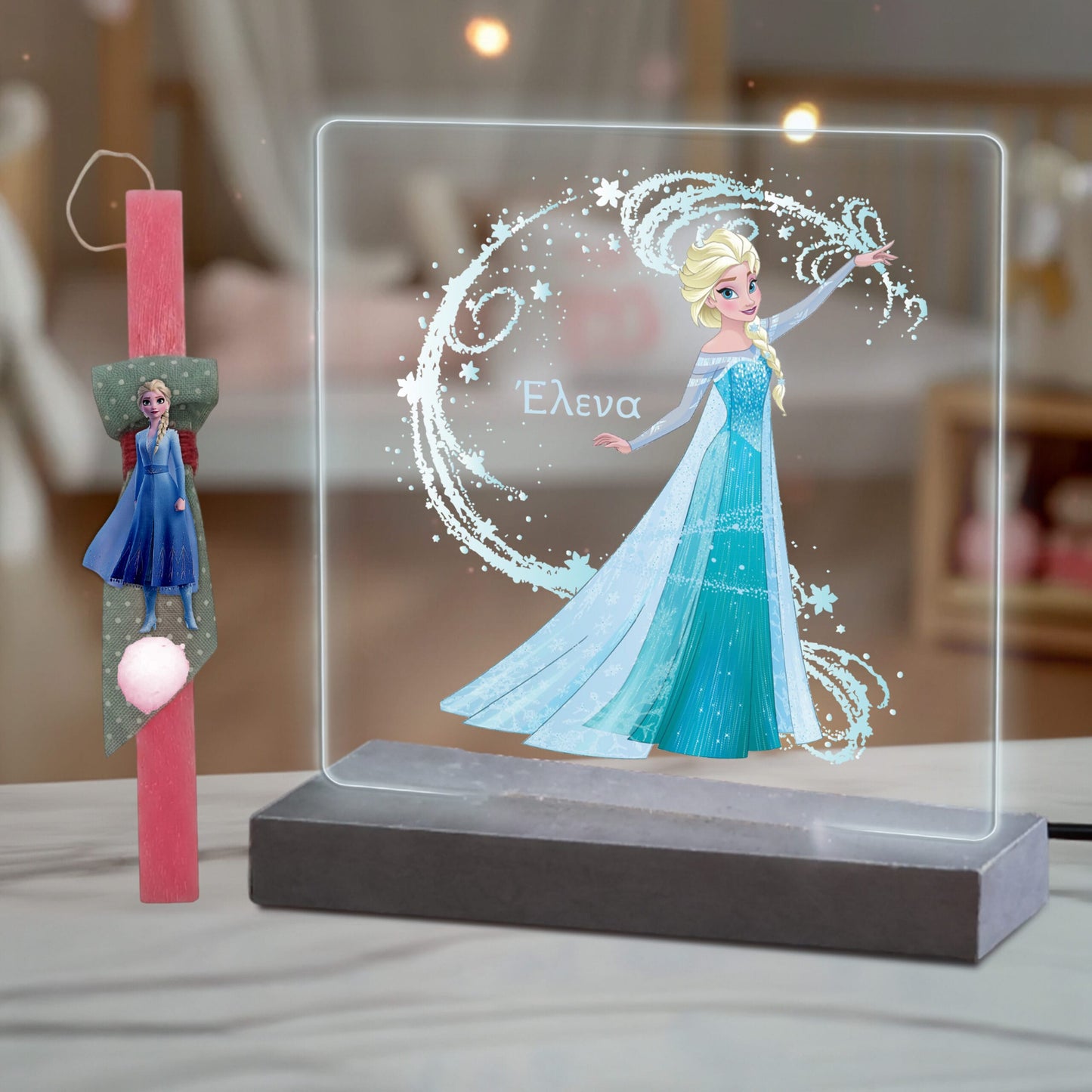 Λαμπάδα Elsa με plexiglass