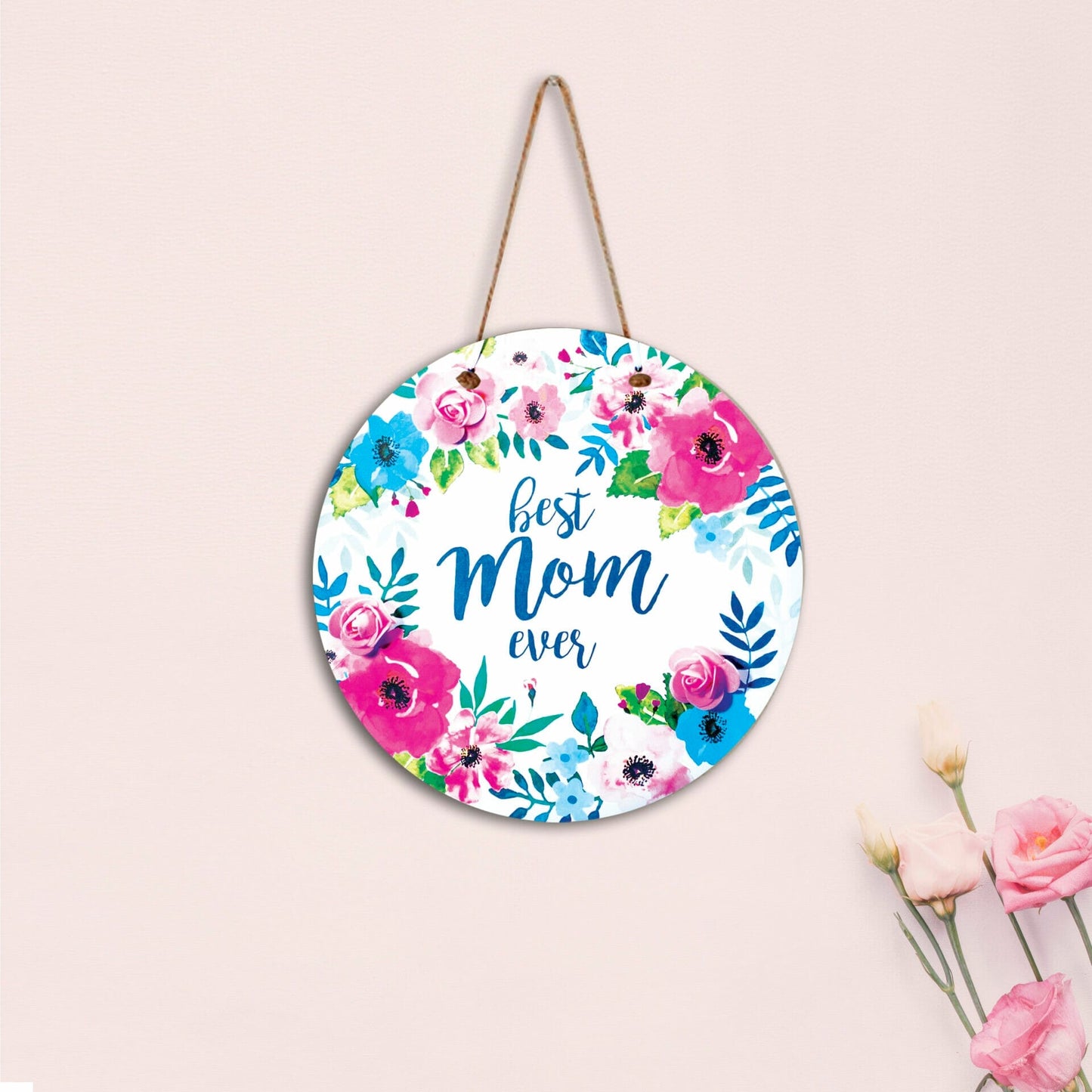 Ξύλινο καδράκι mom κρεμαστό 4