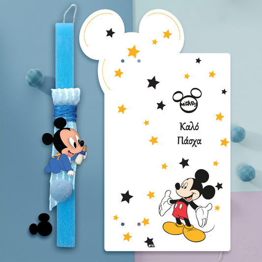 Ξύλινη λαμπάδα Mickey 2 — Theodor Creations