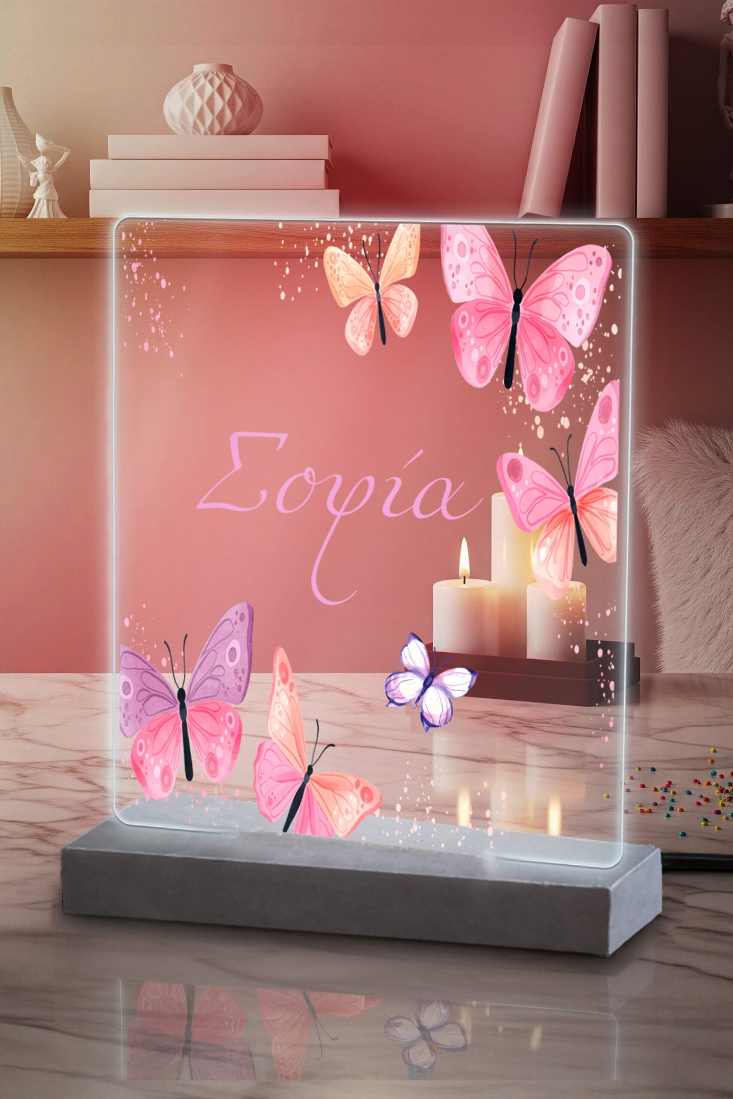 Φωτιστικό Plexiglass Πεταλούδα