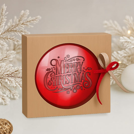 Κάδρο κόκκινο με αφιέρωση Merry Christmas