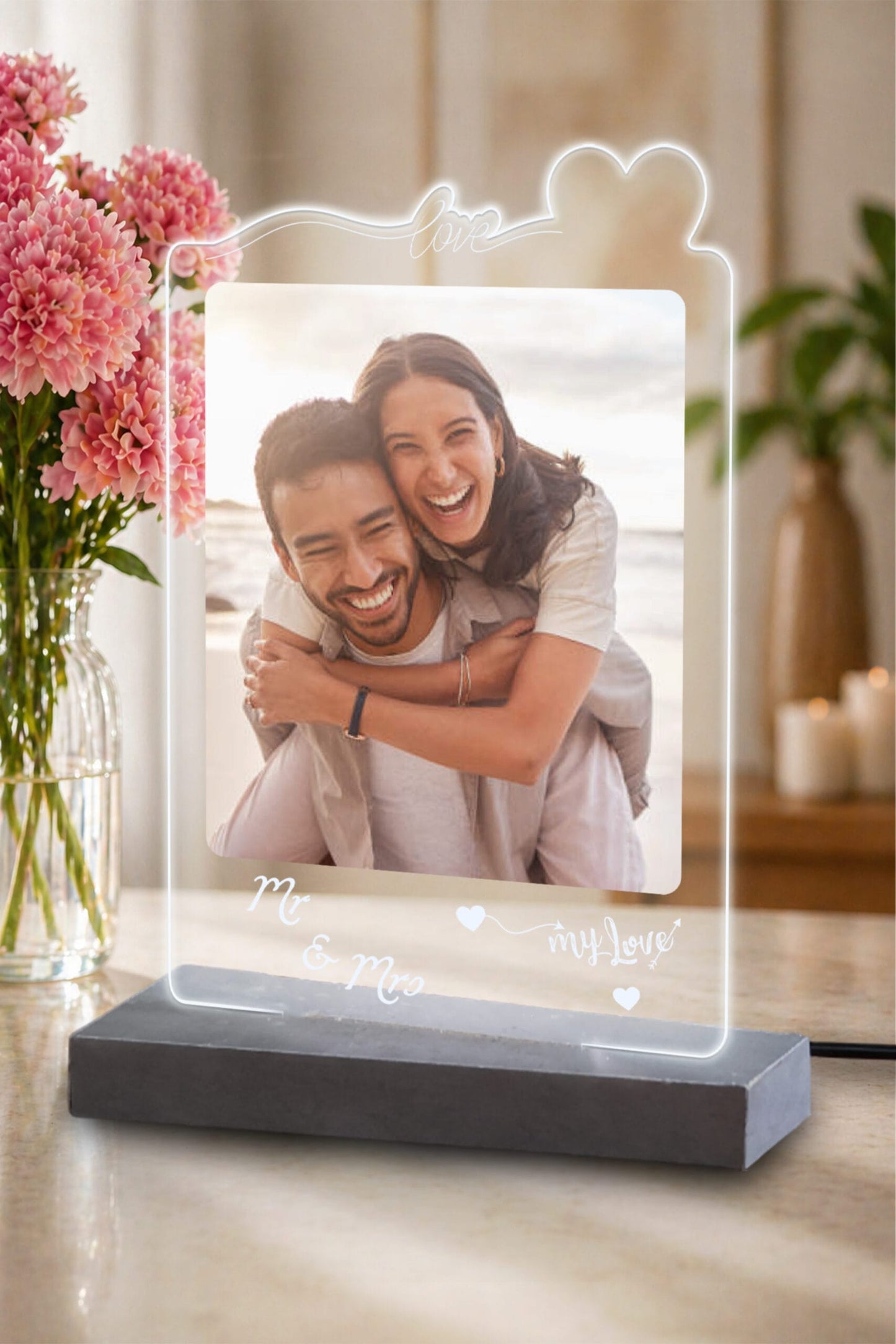 Φωτιστικό plexiglass κορνίζα couple