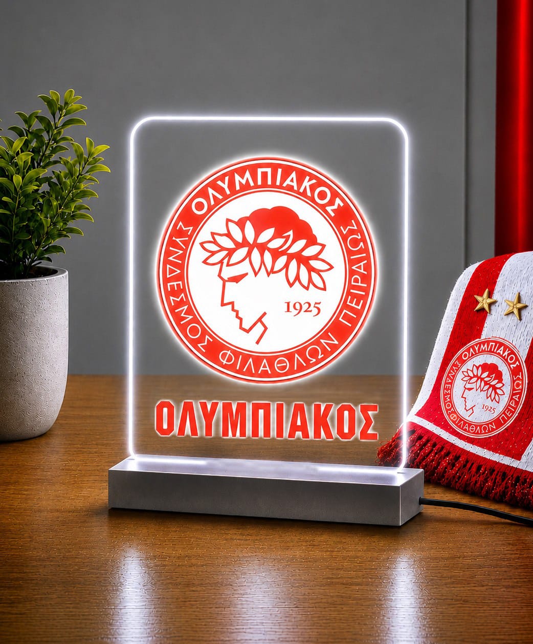 Φωτιστικό plexiglass Ολυμπιακός