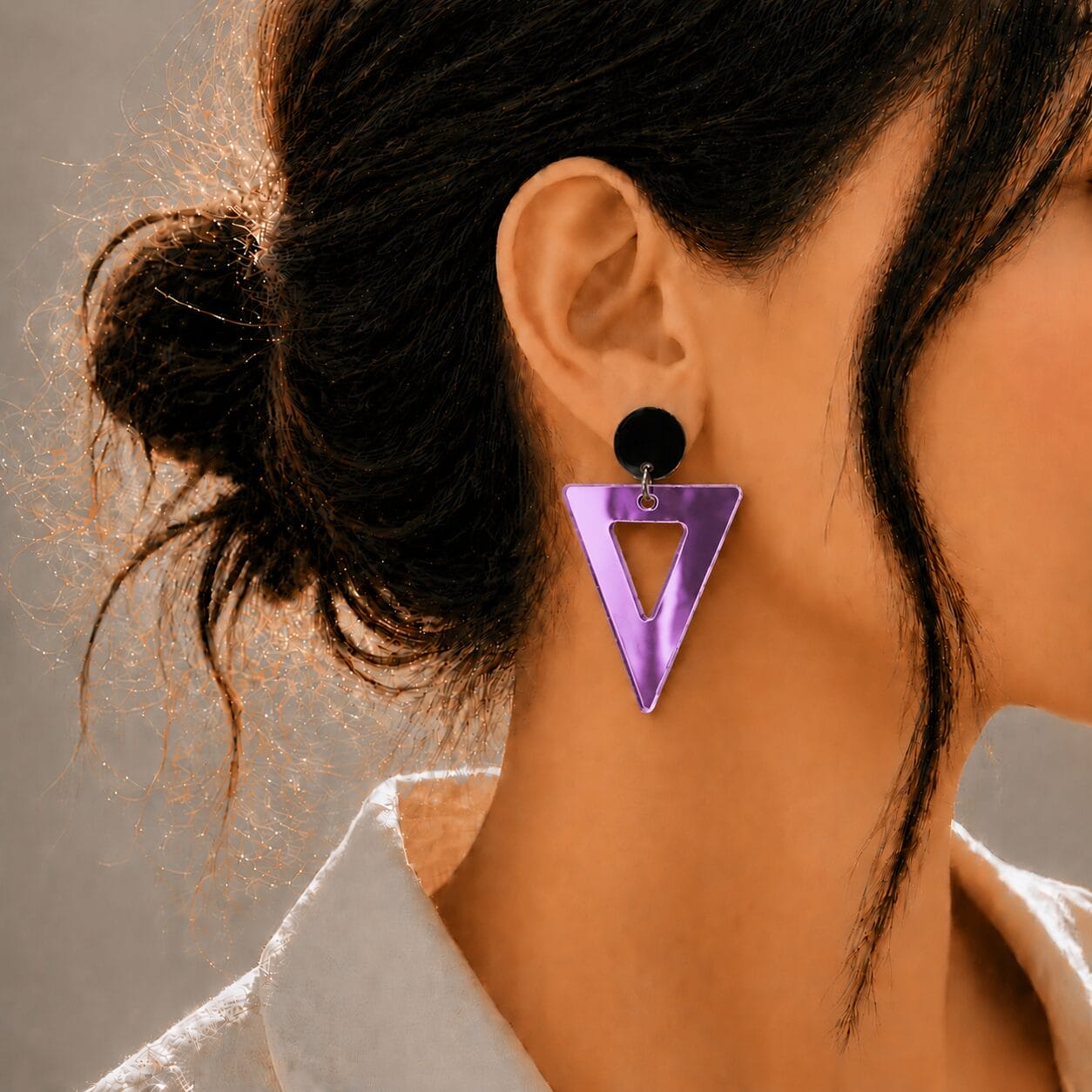 Σκουλαρίκια από Plexiglass Lucent Linear — Theodor Creations εικόνα 5