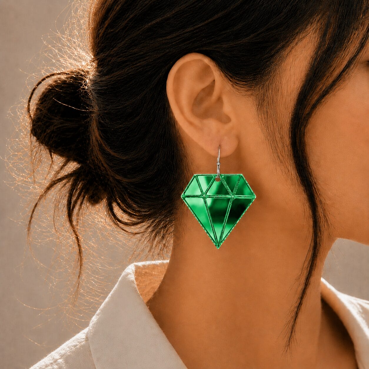 Σκουλαρίκια από Plexiglass Modern Diamond — Theodor Creations εικόνα 6