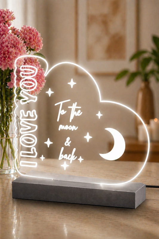 Φωτιστικό plexiglass to the moon &amp; back