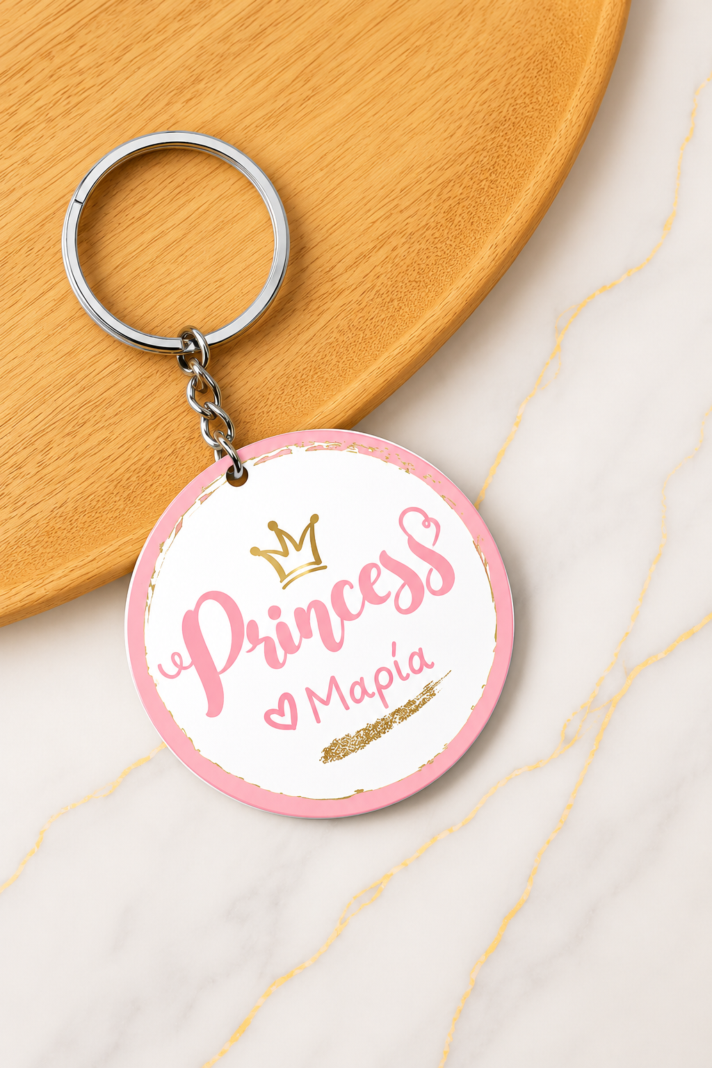 Ξύλινο μπρελόκ princess