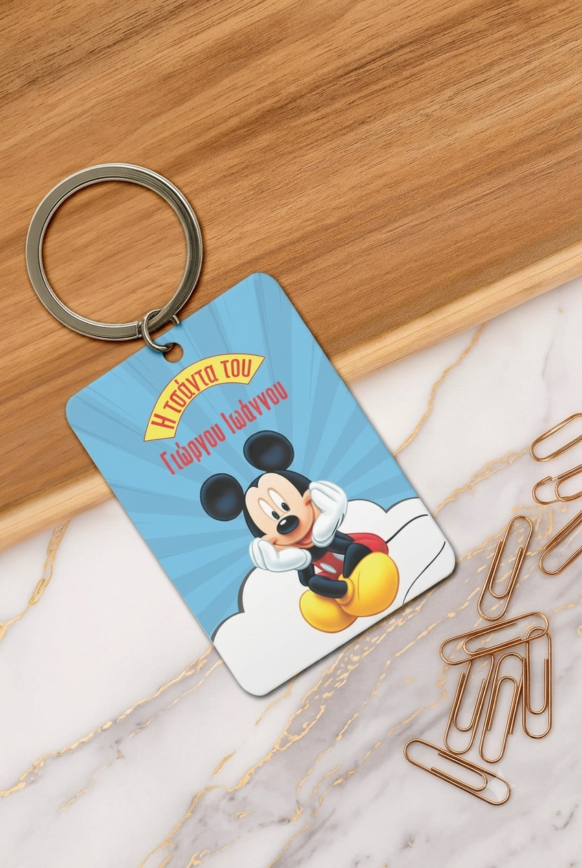 Ξύλινο μπρελόκ mickey