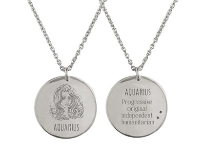 Κολιέ Aquarius 2 όψεων από ατσάλι — Theodor Creations εικόνα 3
