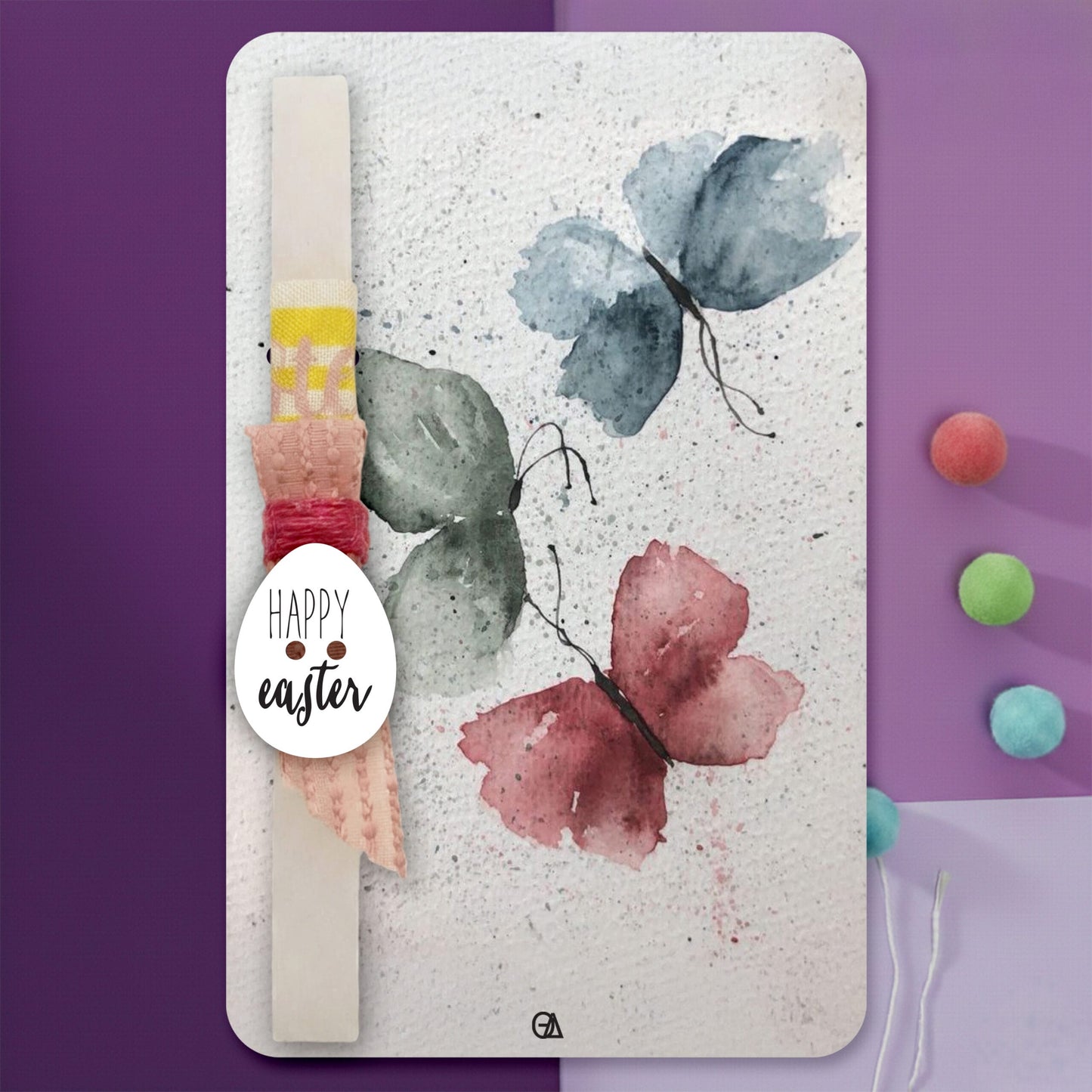 Λαμπάδα Watercolor Butterfly