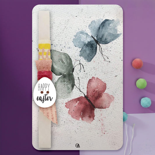Λαμπάδα Watercolor Butterfly