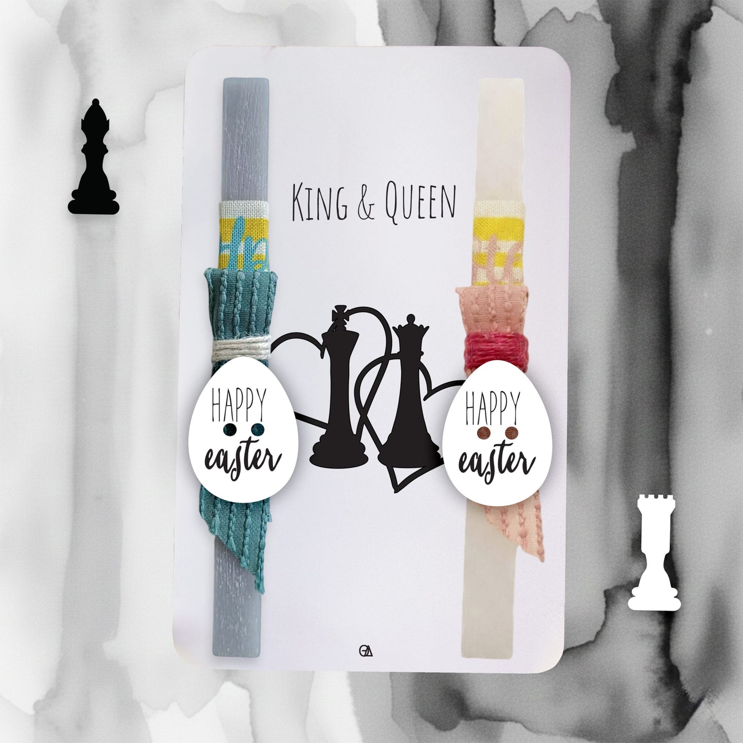 Λαμπάδα chess King &amp; Queen