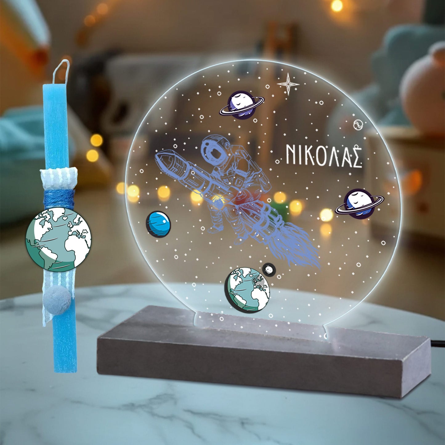 Λαμπάδα Διάστημα με plexiglass