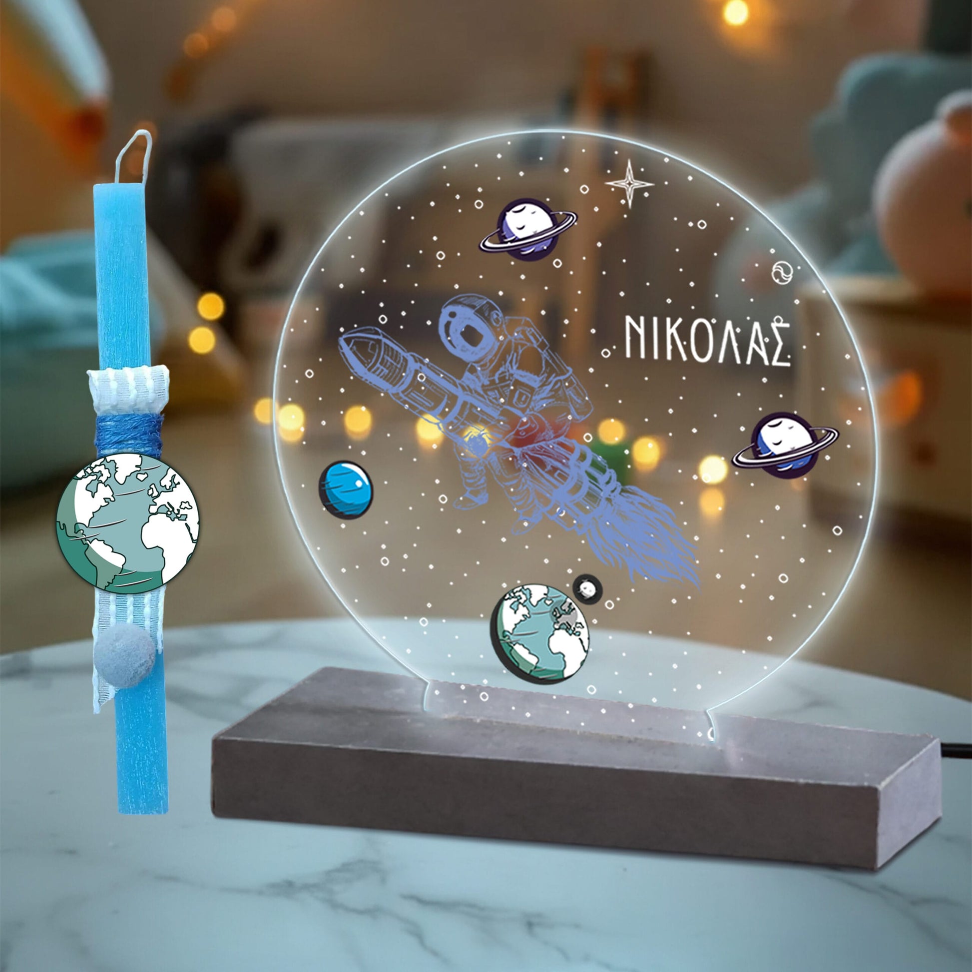 Λαμπάδα Διάστημα με plexiglass