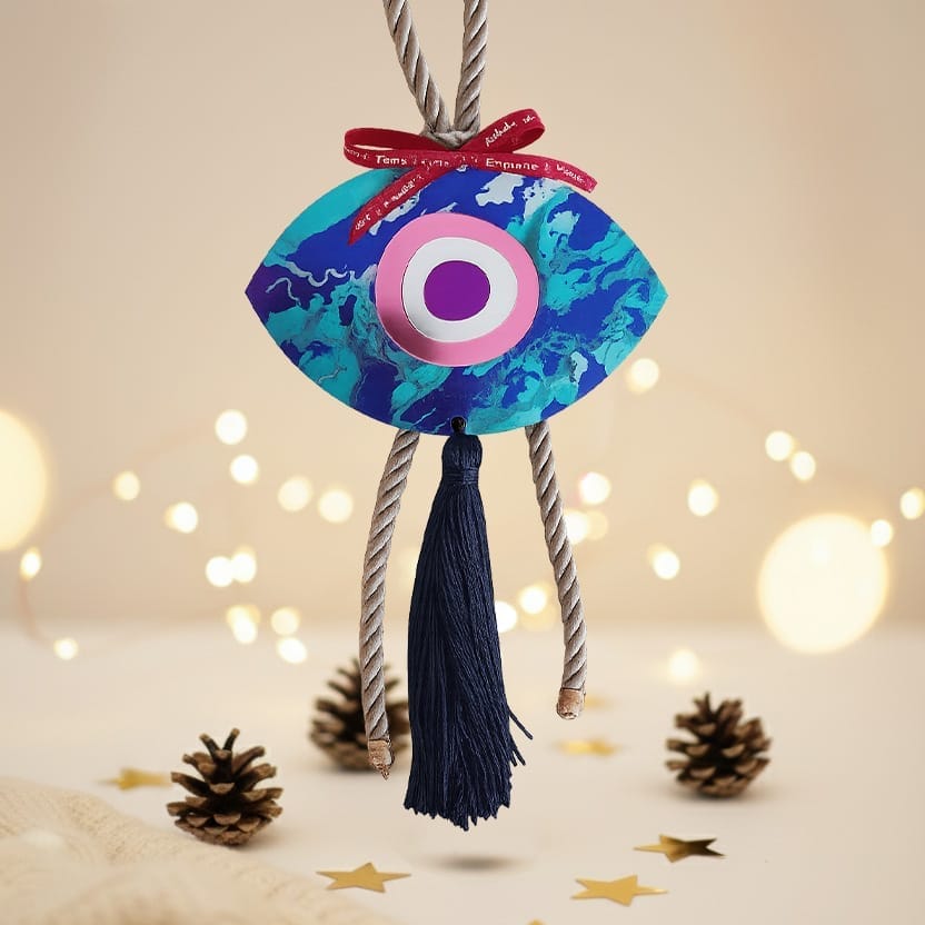 Γούρι μάτι κρεμαστό Dark Blue — Theodor Creations