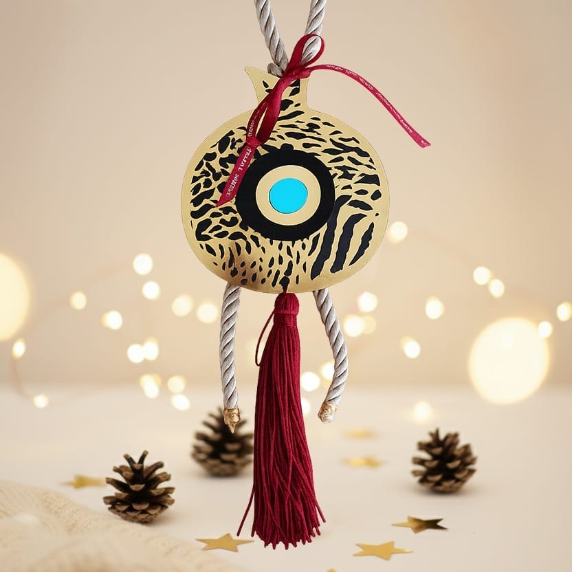 Γούρι ρόδι κρεμαστό gold animal