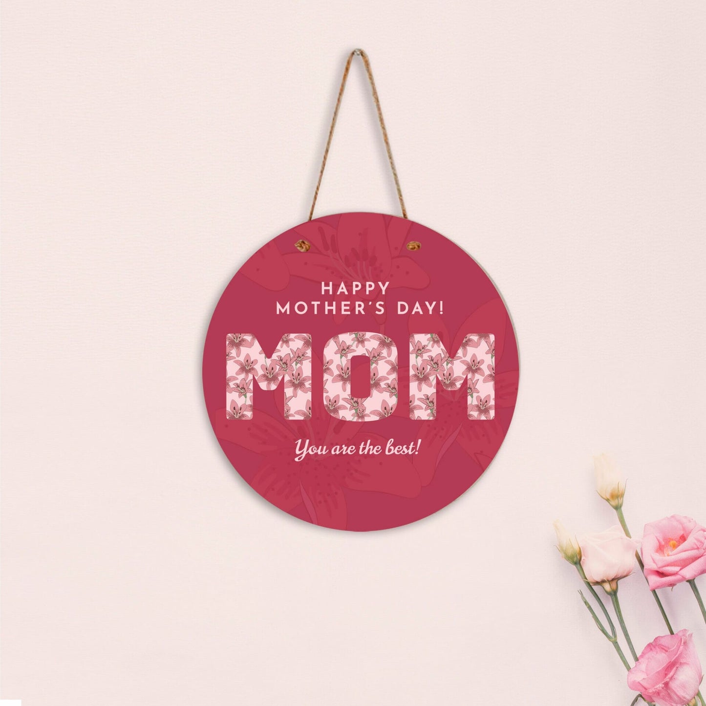Ξύλινο καδράκι mom κρεμαστό 2