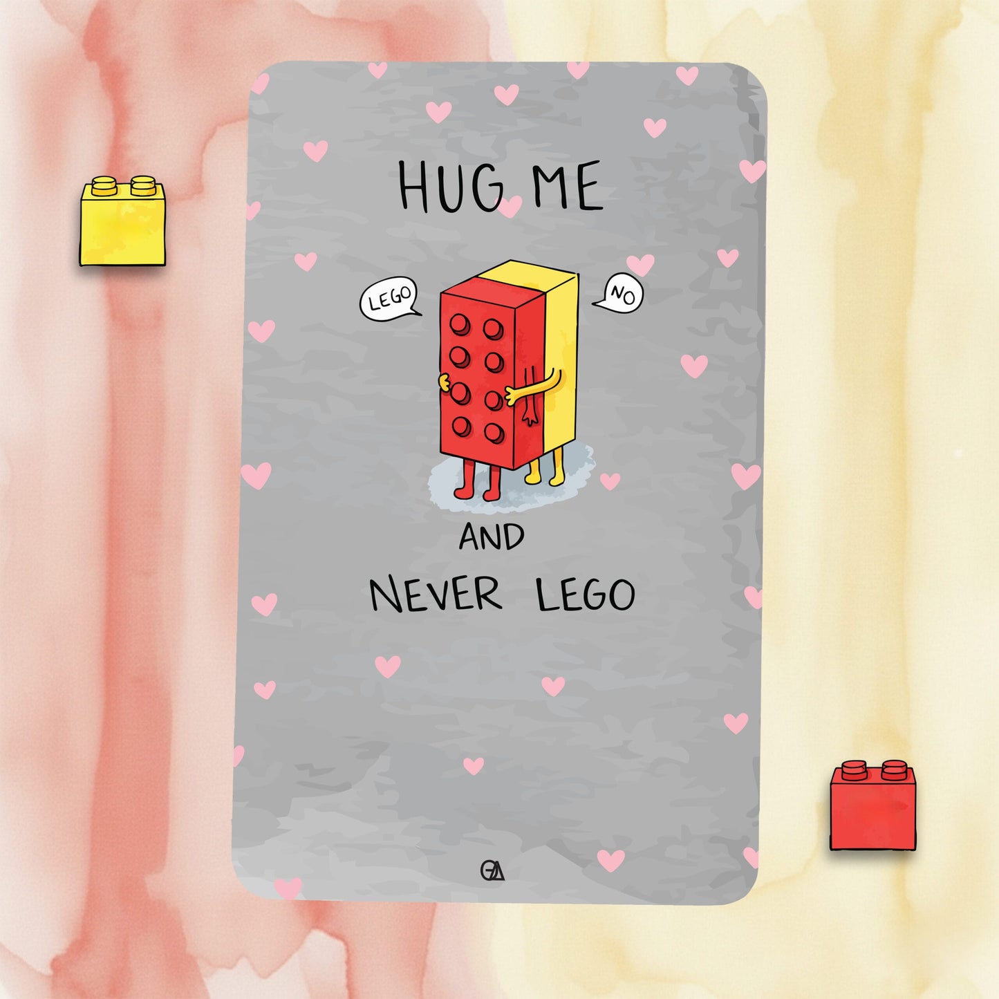Λαμπάδα Couple HUG ME AND NEVER LEGO — Theodor Creations