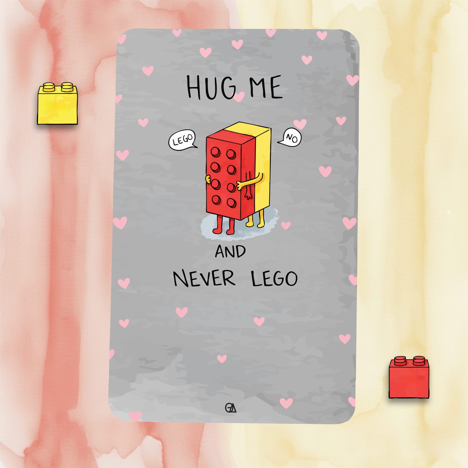 Λαμπάδα Couple HUG ME AND NEVER LEGO — Theodor Creations
