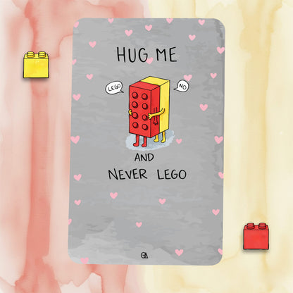 Λαμπάδα Couple HUG ME AND NEVER LEGO — Theodor Creations