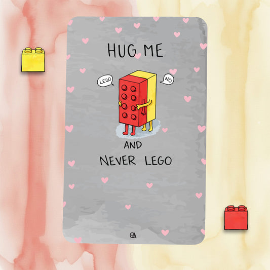 Λαμπάδα Couple HUG ME AND NEVER LEGO — Theodor Creations