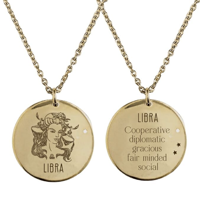 Κολιέ 2 Libra όψεων από ατσάλι — Theodor Creations εικόνα 3