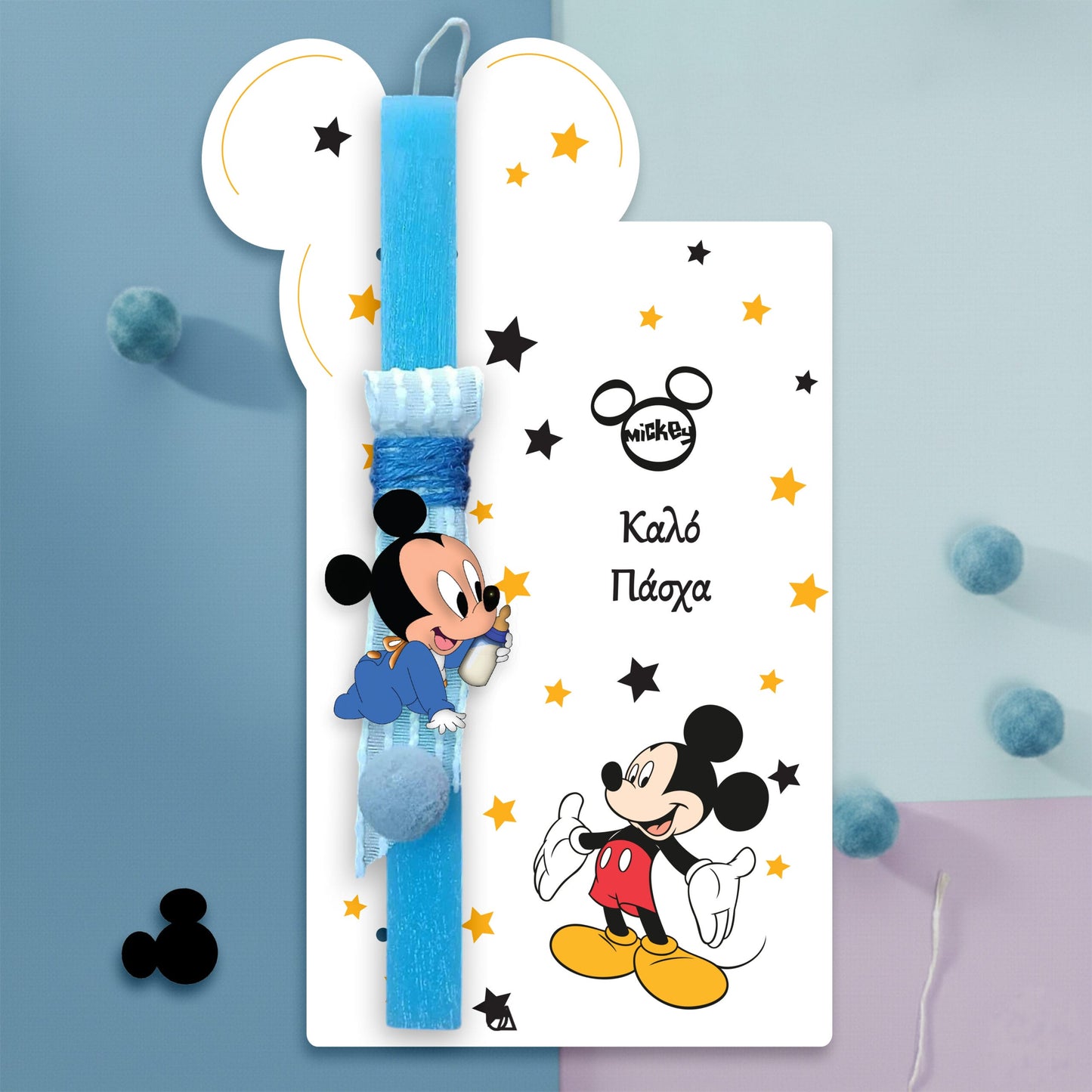 Ξύλινη λαμπάδα Mickey 2