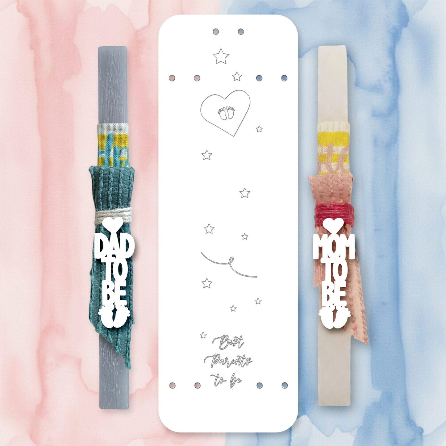 Λαμπάδα Mom & Dad To Be — Theodor Creations