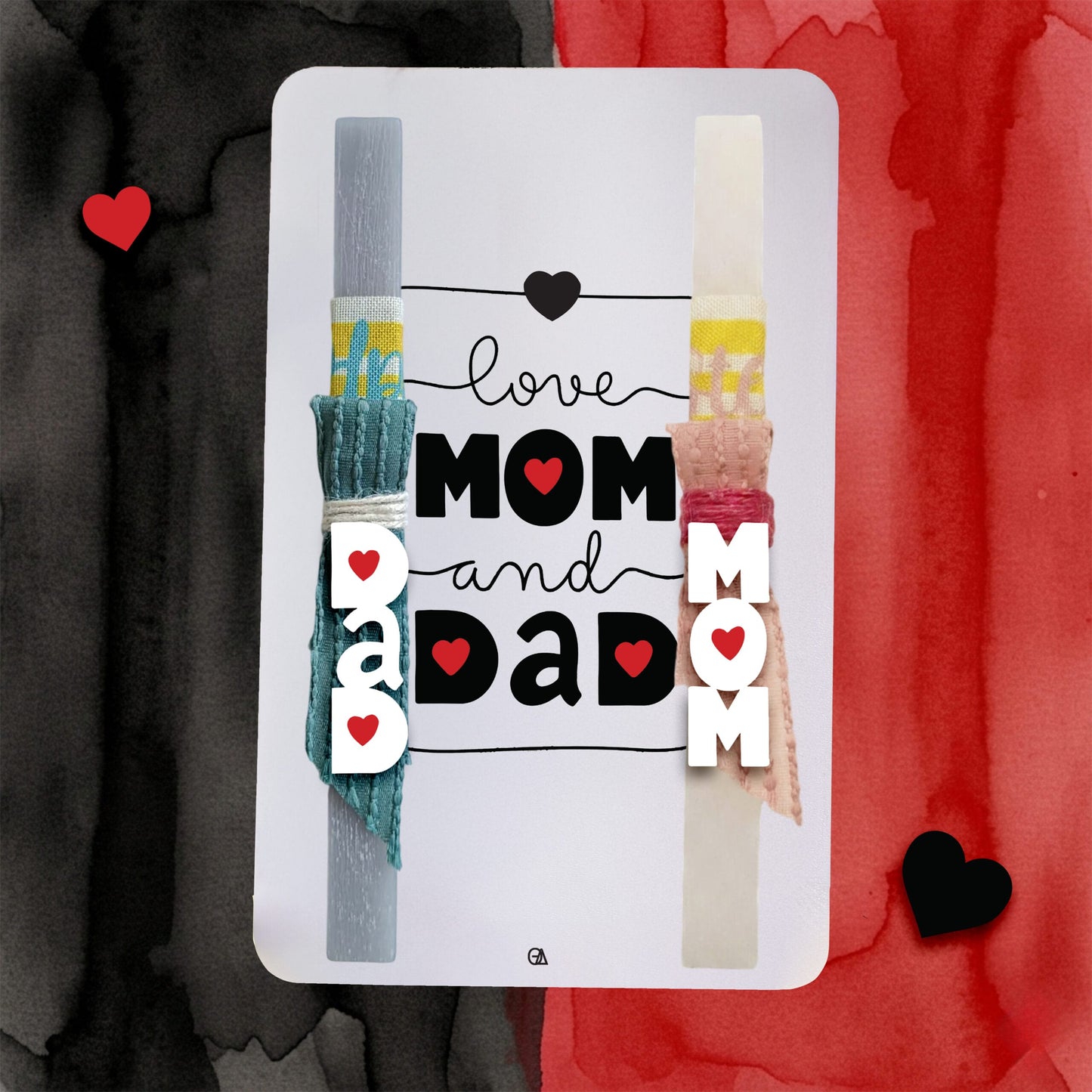 Σετ λαμπάδες Mom &amp; Dad