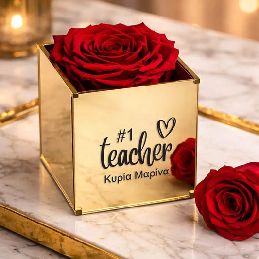 Forever Red Rose - Number 1 teacher