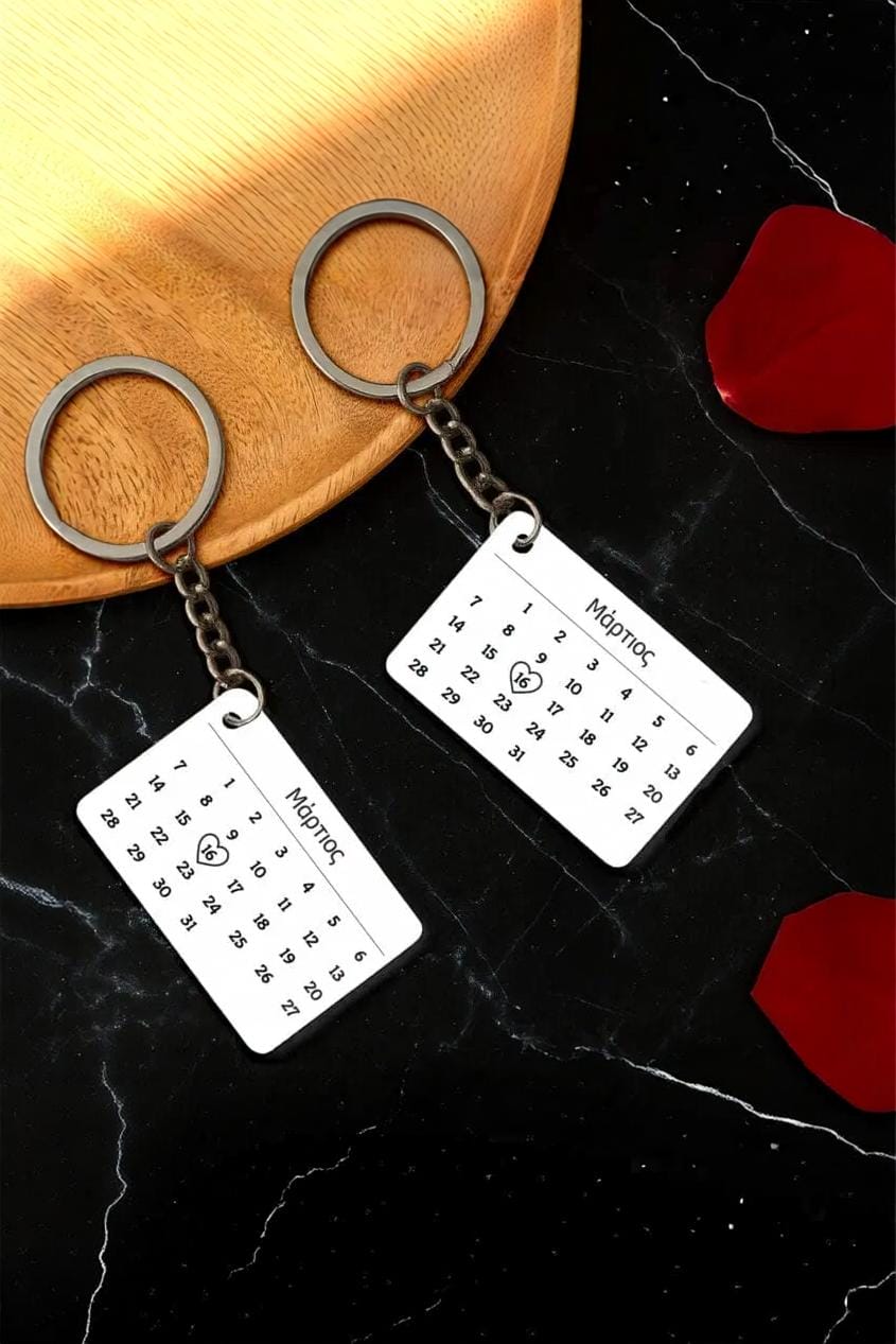 Plexiglass μπρελόκ couple calendar