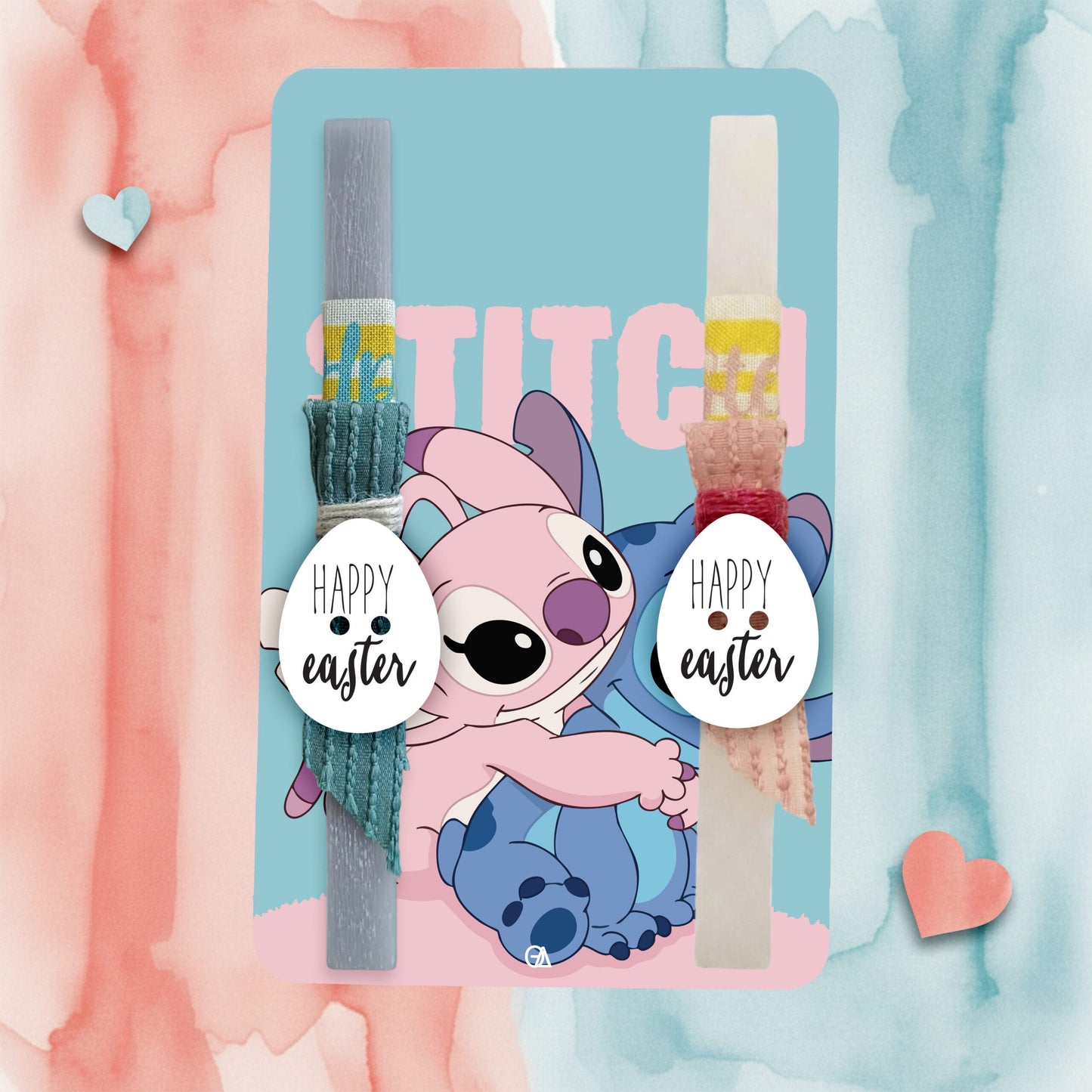 Λαμπάδα Couple Stitch &amp; Angel