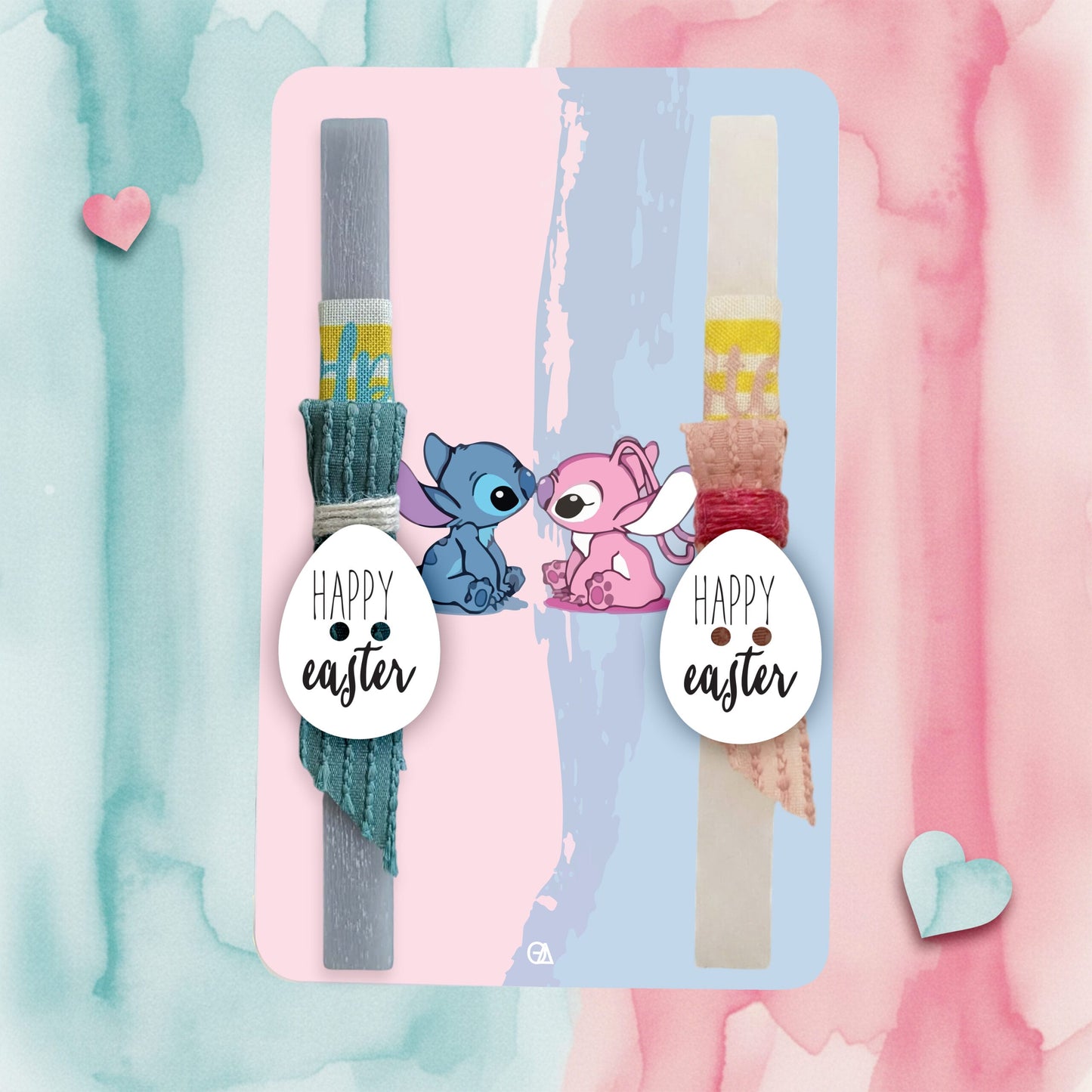 Λαμπάδα Couple Stitch &amp; Angel 2
