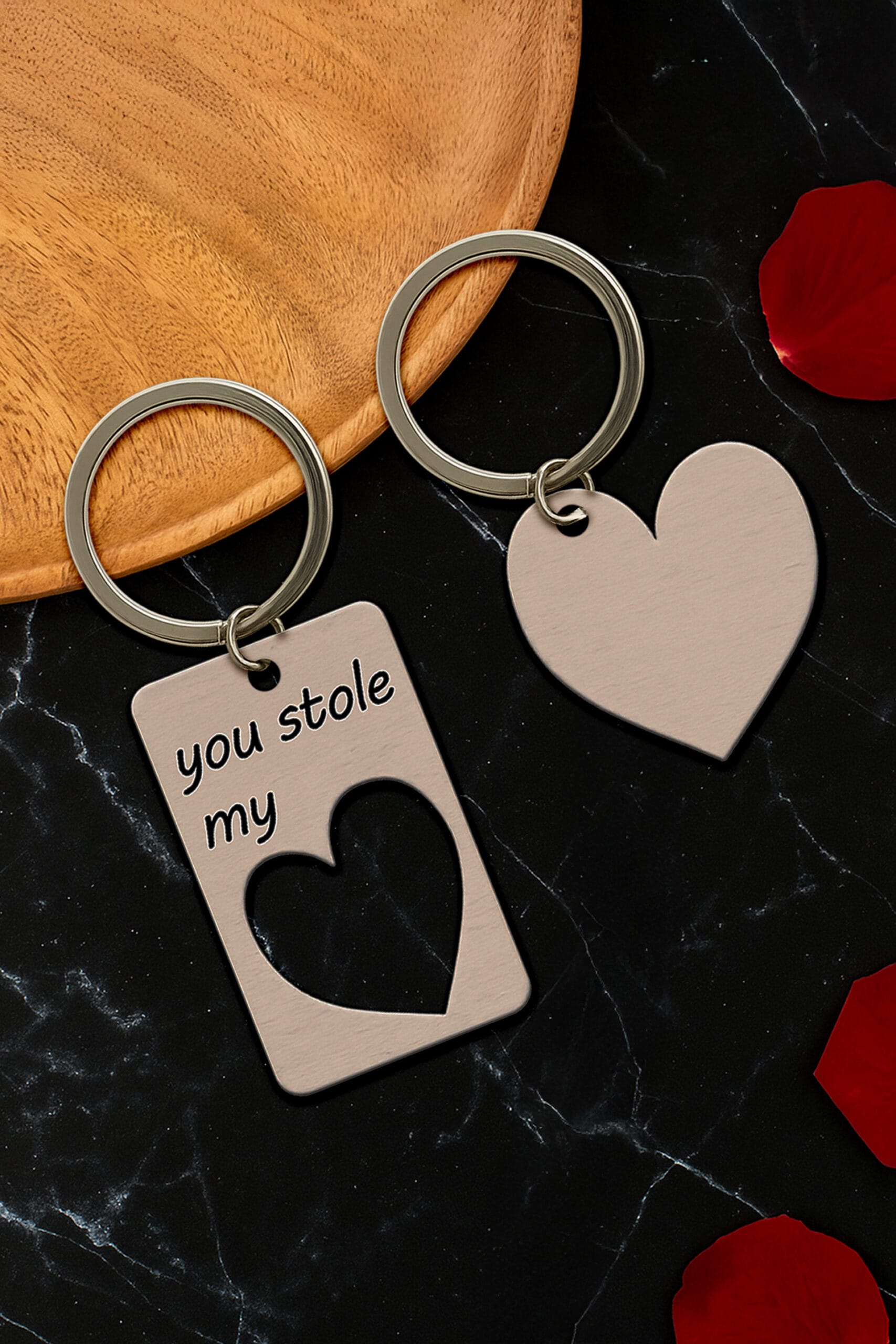 Ξύλινο μπρελόκ stolen heart