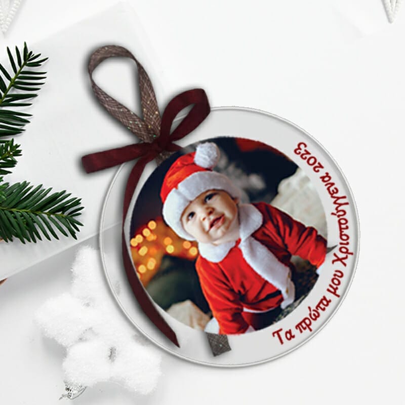 Στολίδι με φωτογραφία με plexiglass — Theodor Creations