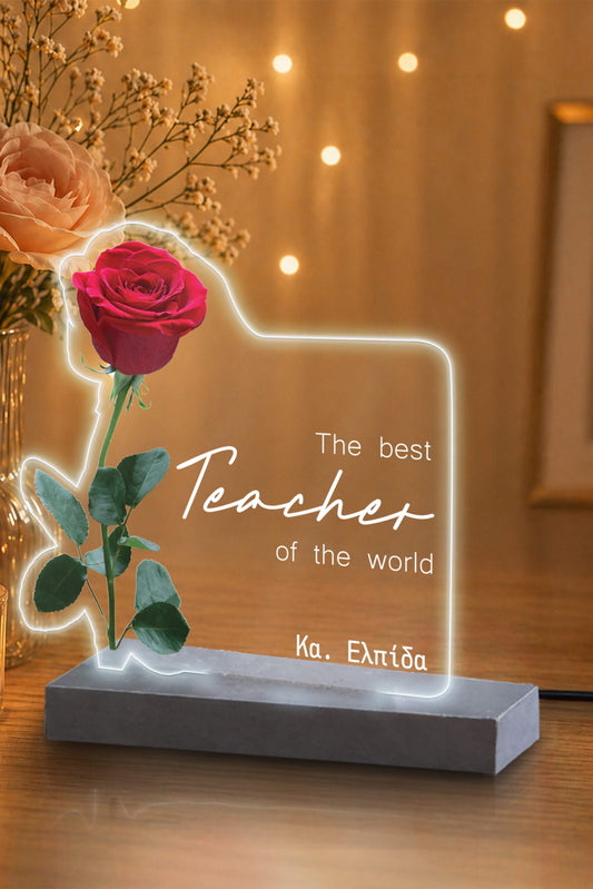 Φωτιστικό plexiglass teacher rose