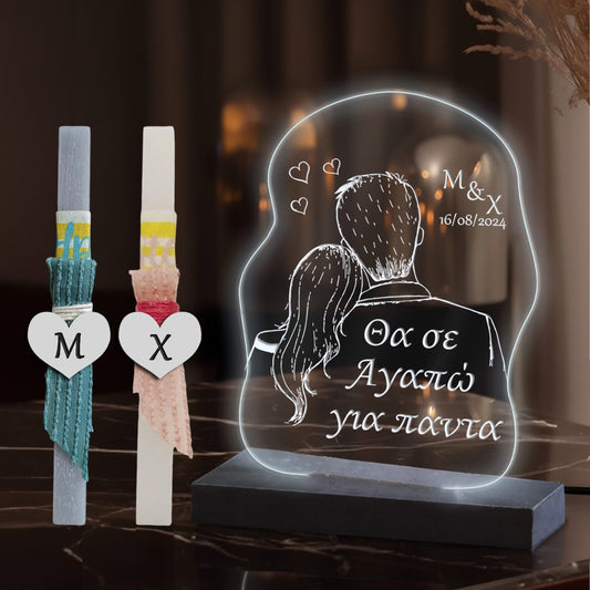 Λαμπάδα με plexiglass together 2